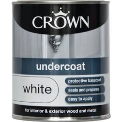 Crown Undercoat Metal Paint, Wood Paint Brilliant White 1.25L