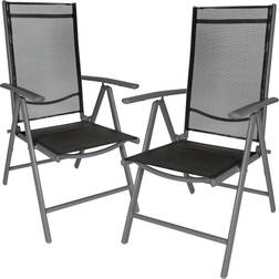 tectake 2 aluminium garden chairs Garden Dining Chair