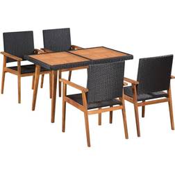 vidaXL 44075 Patio Dining Set, 1 Table incl. 4 Chairs