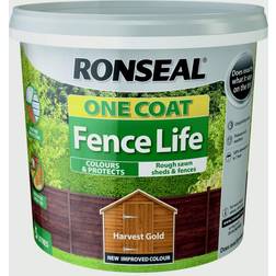Ronseal One Coat Fence Life Wood Paint Gold 5L