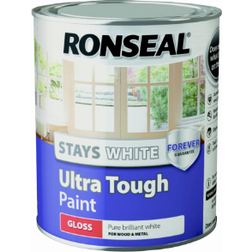 Ronseal Stays White Ultra Tough Wood Paint White 0.75L