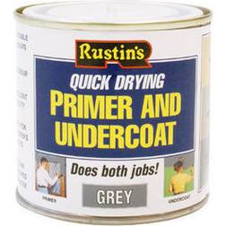 Rustins Quick Dry Primer & Undercoat Wood Paint Grey 0.25L