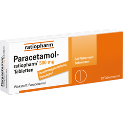 Paracetamol Ratiopharm 500mg 20pcs Tablet