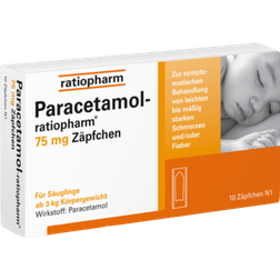 Paracetamol Ratiopharm 75mg 10pcs Suppository
