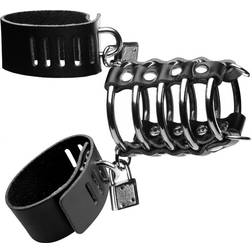 Strict 5 Ring Chastity Device with Cock & Ball Strap