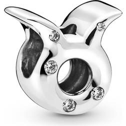 Pandora Sparkling Taurus Zodiac Charm - Silver/Transparent