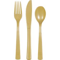 Unique Party Cutlery Gold 18-pack