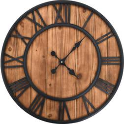 vidaXL Vintage Brown/Black Wall Clock 60cm