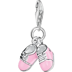 Thomas Sabo Charm Club Baby Shoes Charm - Silver/Pink
