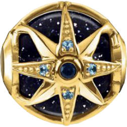 Thomas Sabo Royalty Star Bead Charm - Yellow/Light Blue/Dark Blue