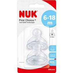 Nuk First Choice+ Size 2 M Silicone Teat 6-18m 2-pack