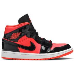 Nike Air Jordan 1 Mid W - Bright Crimson/Black