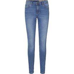 Vero Moda Vmtanya Normal Waist Slim Fit Jeans - Blue/Medium Blue Denim