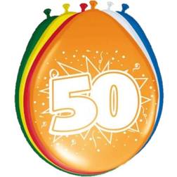 Folat Latex Ballon 50th Birthday 8-pack