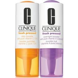 Clinique Fresh Pressed Clinical Daily + Overnight Boosters with Pure Vitamins C 10% + A (Retinol) 2-pack