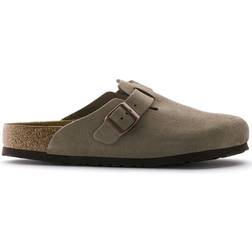 Birkenstock Boston Soft Footbed Suede Leather - Gray/Taupe