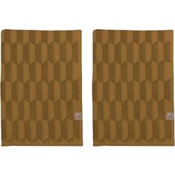 Mette Ditmer Geo 2-pack Guest Towel Curry (55x35cm)