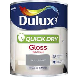 Dulux Quick Dry Gloss Metal Paint Natural Slate 0.75L