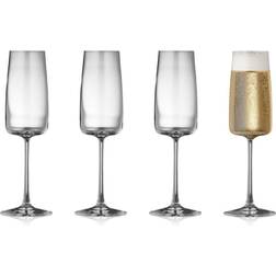 Lyngby Krystal Zero Champagne Glass 30cl 4pcs