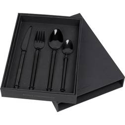 Broste Copenhagen Hune Titanium Mat Black Cutlery Set 4pcs