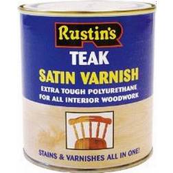 Rustins Satin Varnish Wood Protection Teak 0.5L