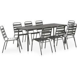 vidaXL 46633 Patio Dining Set, 1 Table incl. 8 Chairs