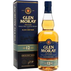 Glen Moray 12 YO Speyside Single Malt 40% 70cl