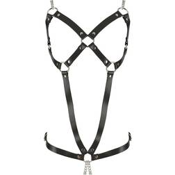 ZADO Fetish Leather Harness with Chains
