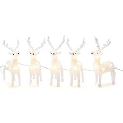 Konstsmide Acrylic Reindeer Christmas Lamp 19cm 5pcs