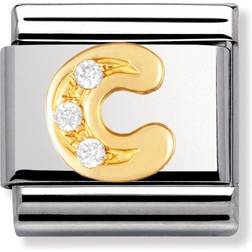 Nomination Composable Classic Link Letter C Charm - Silver/Gold/White