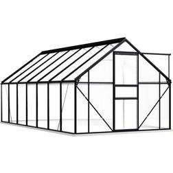 vidaXL Greenhouse 8.17m² Aluminum Polycarbonate