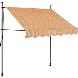 vidaXL Manual Retractable Awning with LED 100x120cm