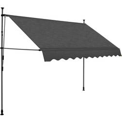 vidaXL Manual Retractable Awning with LED 250x120cm