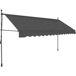 vidaXL Manual Retractable Awning with LED 350x120cm