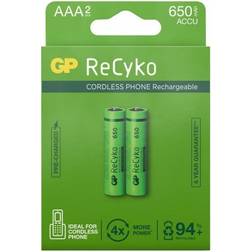 GP Batteries ReCyko AAA Battery 650mAh 2-Pack