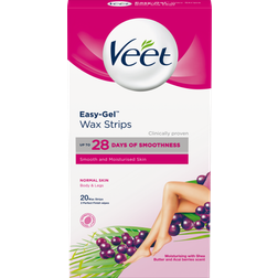 Veet Easy Gel Wax Strips Normal Skin 20-pack