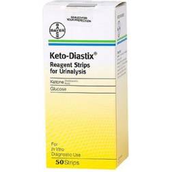 Bayer Keto Diastix Reagent Strips for Urinalysis 50-pack