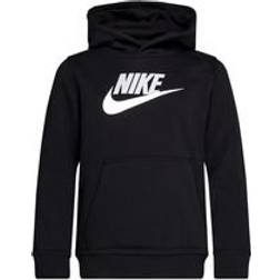 Nike Big Kid's Club Fleece Pullover Hoodie- Black/Light Smoke Grey (CJ7861-011)