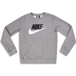 Nike Boy's Sportswear Club Fleece Crew - Carbon Heather ( CV9297-092)