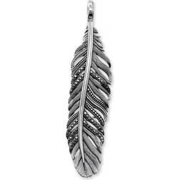 Thomas Sabo Feather Pendant - Silver/Black