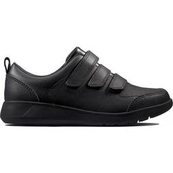 Clarks Youth Scape Sky - Black Leather