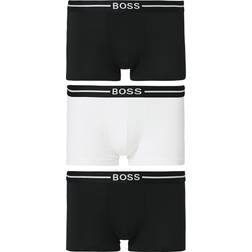 Hugo Boss Organic Cotton Trunk Boxer 3-Pack - Black/White