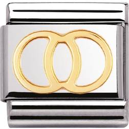 Nomination Composable Classic Link Wedding Rings Symbol Charm - Silver/Gold