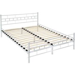 tectake Bed Frame with Slatted Base 76cm 140x200cm
