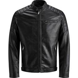 Jack & Jones Imitation Leather Jacket - Black