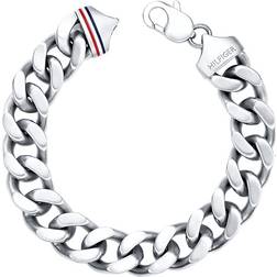 Tommy Hilfiger Chunky Filed Curb Bracelet - Silver