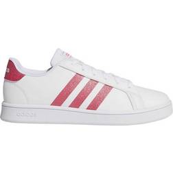 adidas Kid's Grand Court - Cloud White/Real Pink/Cloud White