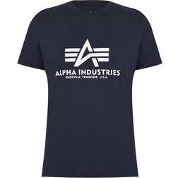 Alpha Industries Basic Logo T-shirt - Navy Blue/White