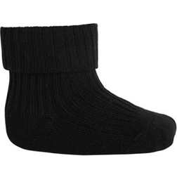 mp Denmark Ankle Wool Rib Turn Down - Black (589-08)
