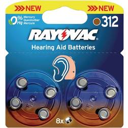 Rayovac Hearing Aids 312 8-pack